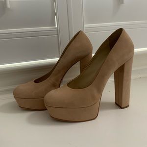 Schutz Nude Platform Heel